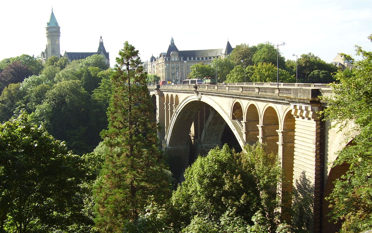 The Adolphe Bridge and the Luxembourg City skyline